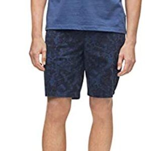 Calvin Klein Men's Casual Twill Print Shorts - Blue Camo Print